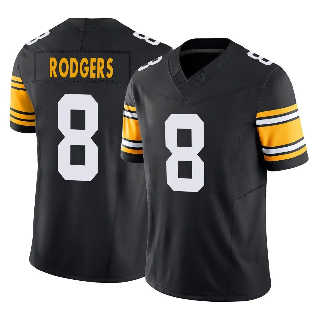Choea P.Steelers #8 Aaron Rodgers Player Black Limited Alternate Vapor F.U.S.E. Home Game Stitched Jerseys