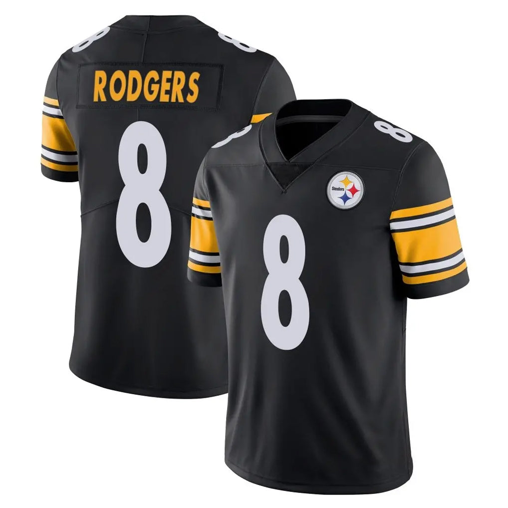 Choea P.Steelers #8 Aaron Rodgers Player Black Limited Vapor Untouchable Home Game Stitched Jerseys