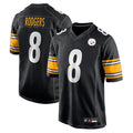 Choea P.Steelers #8 Aaron Rodgers Player Black Replica Game Stitched Jerseys