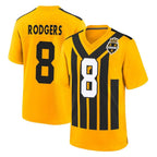 Choea P.Steelers #8 Aaron Rodgers Player Gold Limited 1933 Throwback Home Game Stitched Jerseys