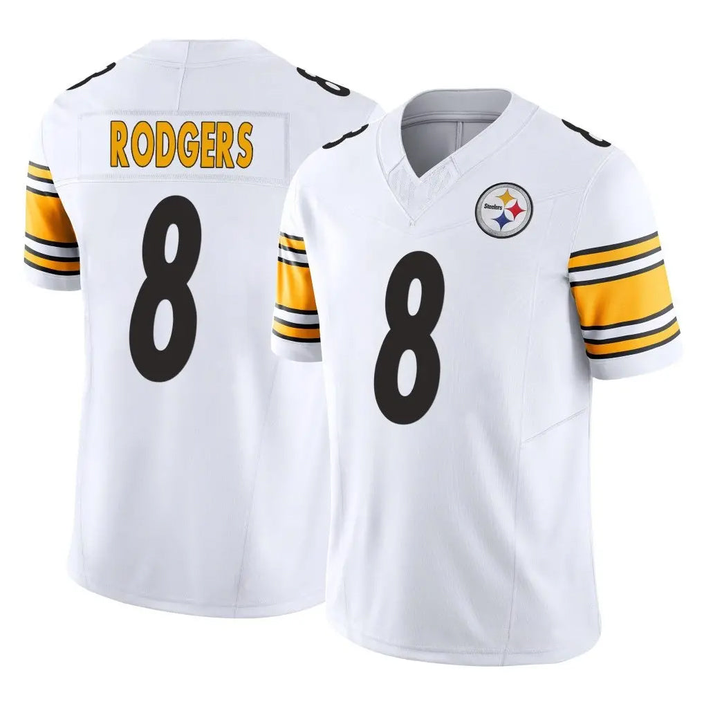 Choea P.Steelers #8 Aaron Rodgers Player White Limited Vapor F.U.S.E. Home Game Stitched Jerseys