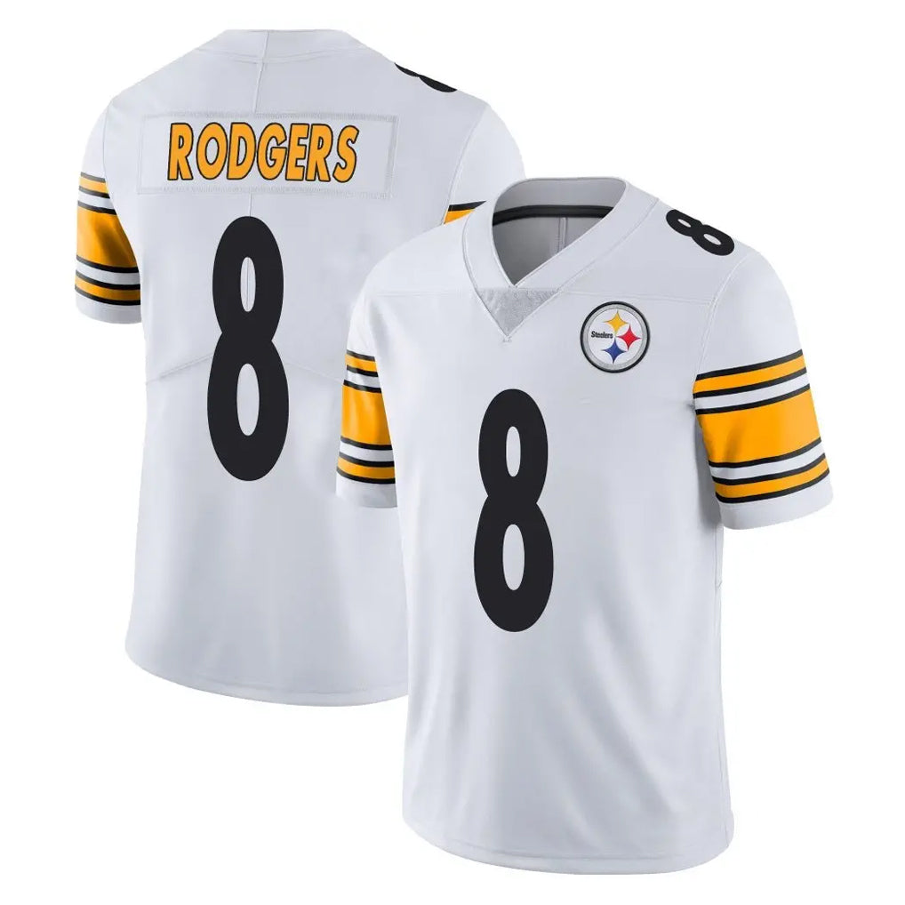 Choea P.Steelers #8 Aaron Rodgers Player White Limited Vapor Untouchable Home Game Stitched Jerseys