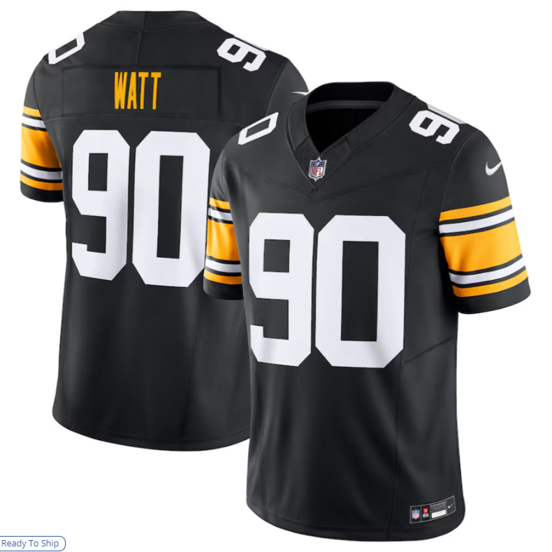 Choea P.Steelers #90 T.J. Watt Black Vapor F.U.S.E. Limited Stitched American Stitched Jerseys