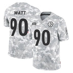 Choea P.Steelers #90 T.J. Watt Player Arctic Camo Limited Salute To Service Home Game Stitched Jerseys