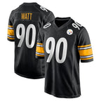 Choea P.Steelers #90 T.J. Watt Player Black Home Game Stitched Jerseys