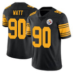 Choea P.Steelers #90 T.J. Watt Player Black Limited Color Rush Home Game Stitched Jerseys