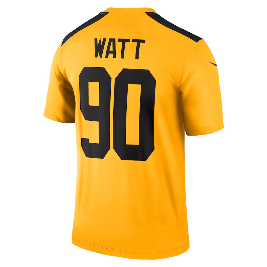 Choea P.Steelers #90 T.J. Watt Player Gold Alternate 1933 Throwback Legend Performance Top Stitched Jerseys