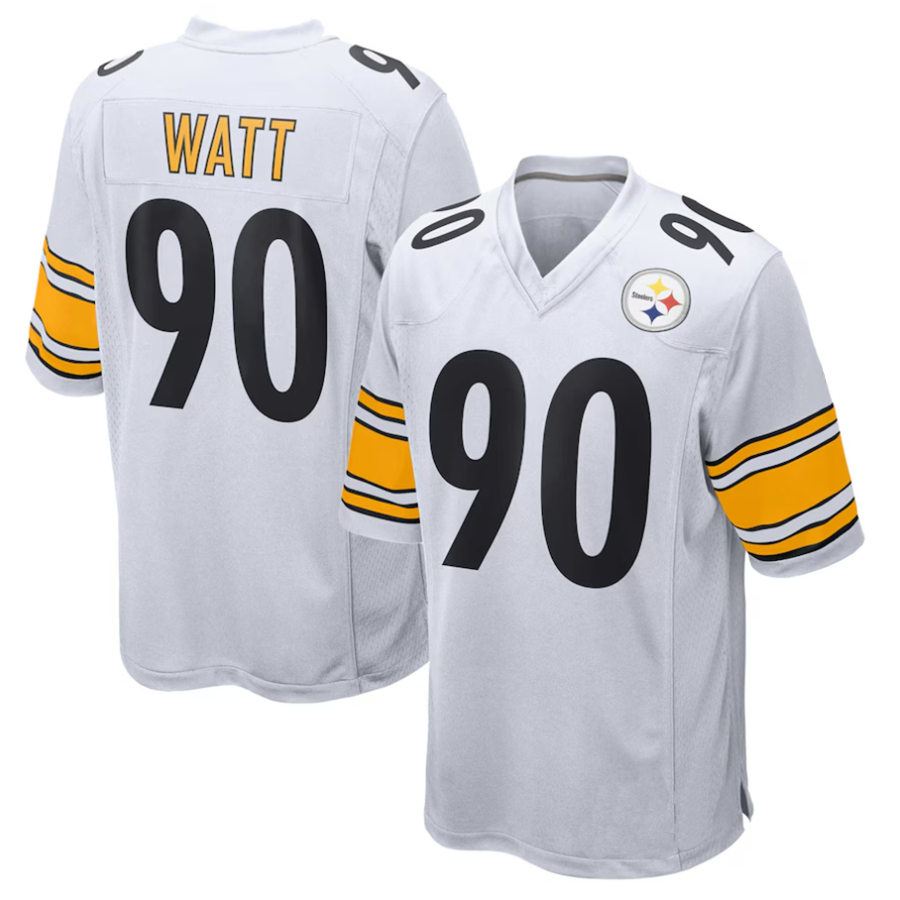 Choea P.Steelers #90 T.J. Watt Player White Game Stitched Jersey