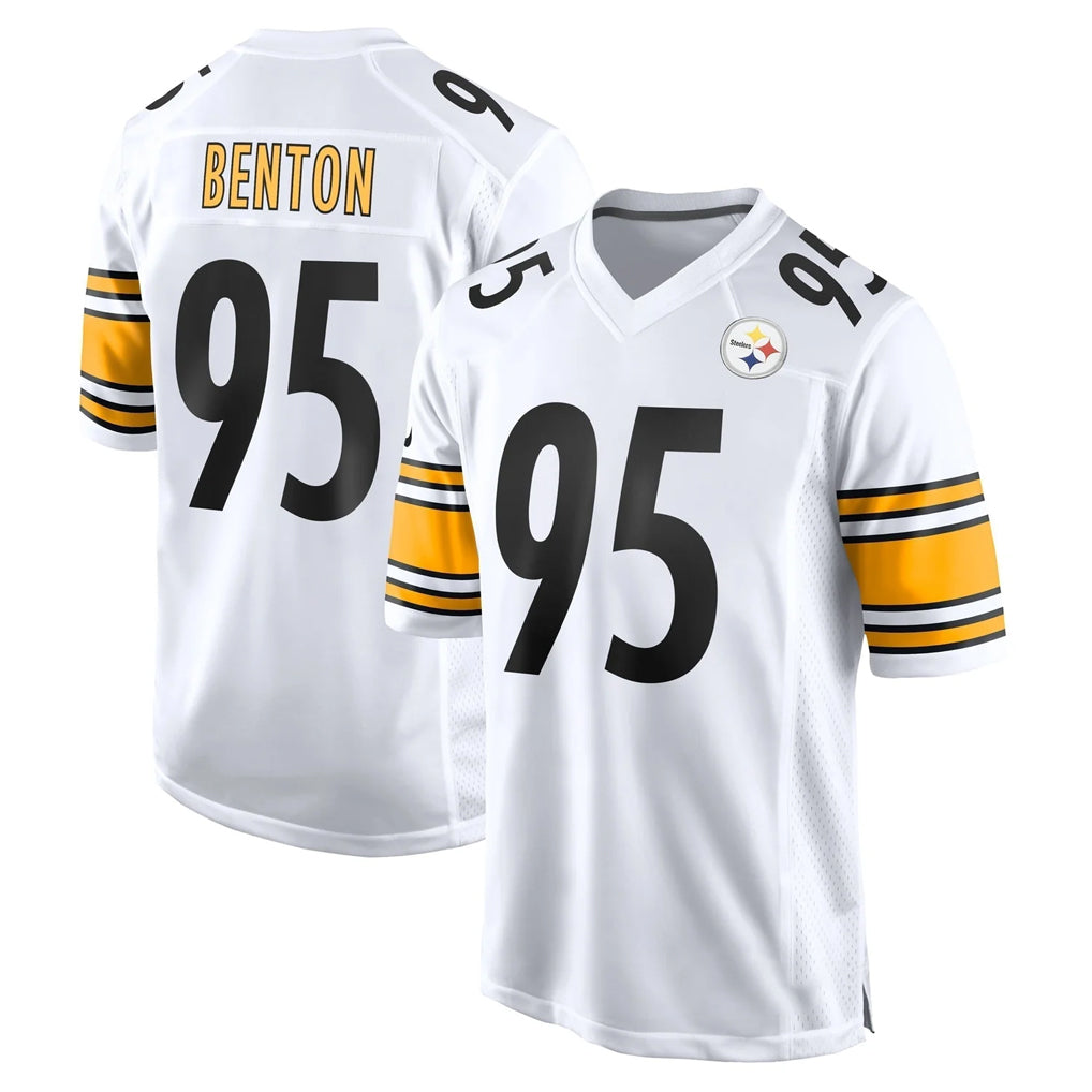 Choea P.Steelers #95 Keeanu Benton Player White Home Game Stitched Jerseys