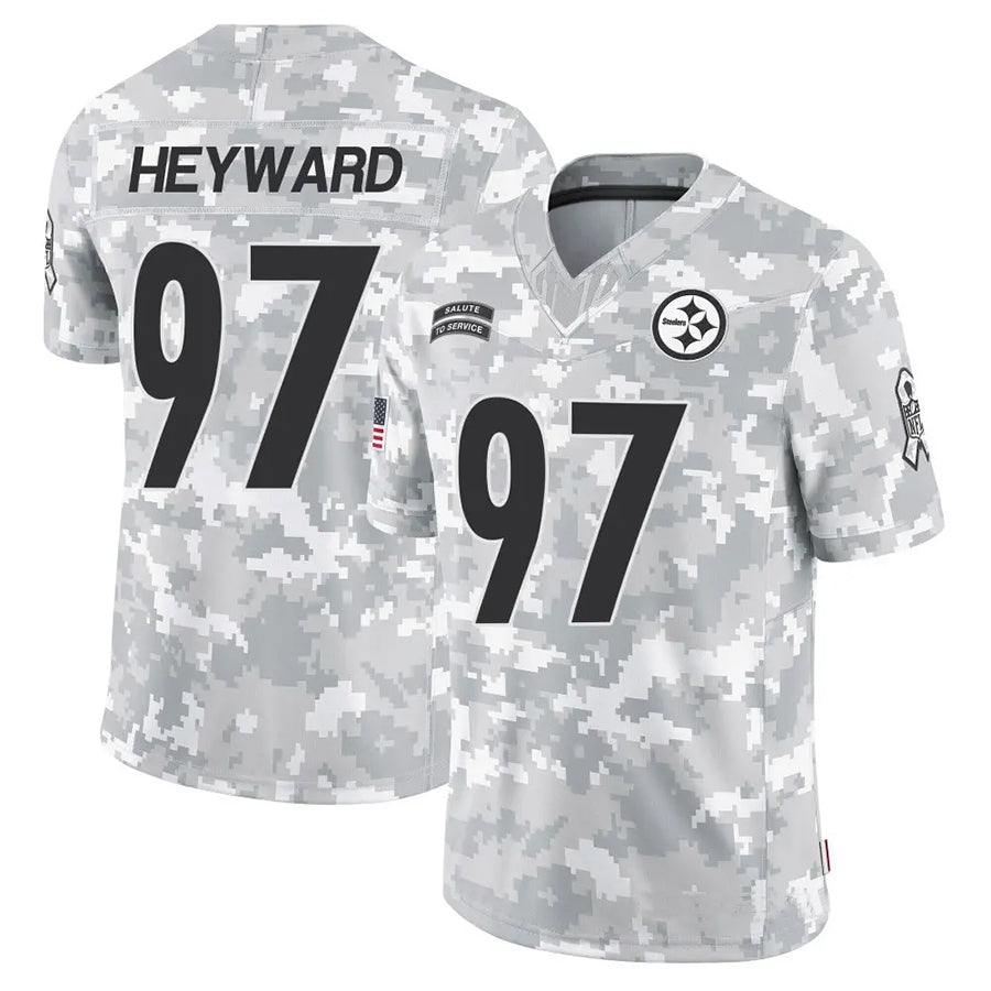 Choea P.Steelers #97 Cameron Heyward Player Arctic Camo Salute to Service Limited Stitched Jerseys