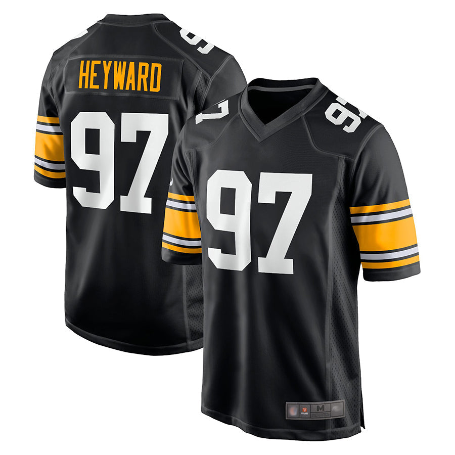 Choea P.Steelers #97 Cameron Heyward Player Black Home Limited Stitched Jerseys