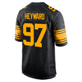 Choea P.Steelers #97 Cameron Heyward Player Black Home Replica Stitched Jerseys