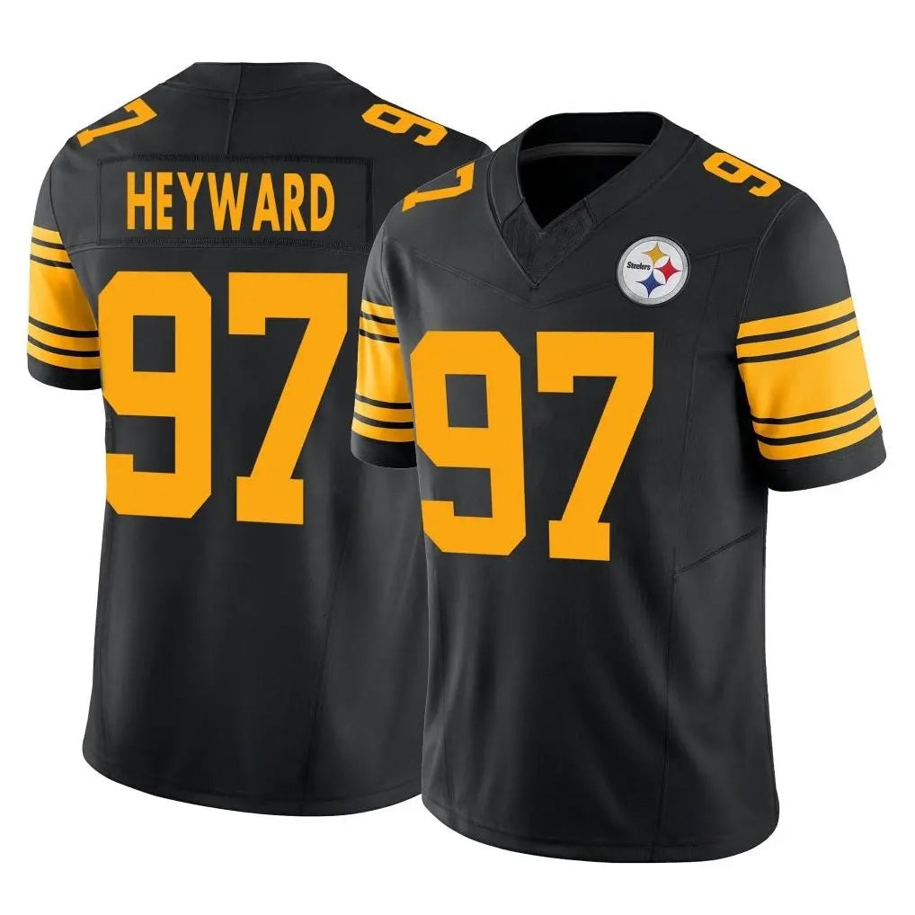 Choea P.Steelers #97 Cameron Heyward Player Black Limited 2nd Alternate Vapor F.U.S.E. Home Game Stitched Jerseys