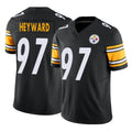 Choea P.Steelers #97 Cameron Heyward Player Black Limited Vapor F.U.S.E. Home Game Stitched Jerseys