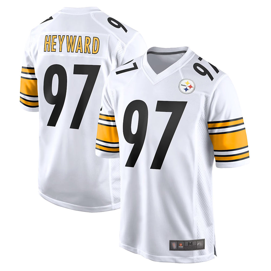 Choea P.Steelers #97 Cameron Heyward Player White Home Game Stitched Jerseys