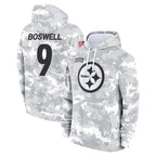 Choea P.Steelers #9 Chris Boswell Player Arctic Camo Limited Salute to Service Pullover Hoodies Game Stitched Jerseys
