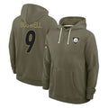 Choea P.Steelers #9 Chris Boswell Player Olive Salute to Service Pullover Hoodies Limited Stitched Jerseys