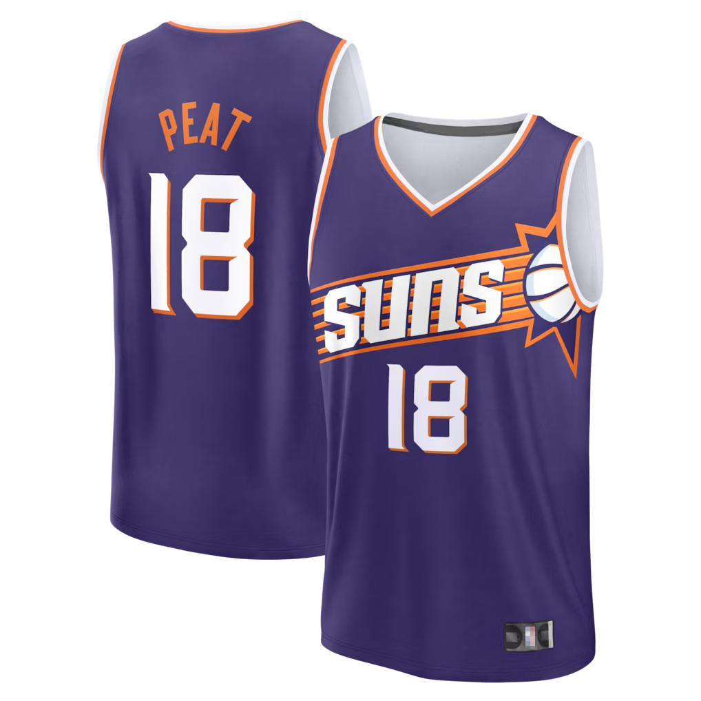 Choea P.Suns #18 Koa Peat Fanatics Purple Fast Break Jerseys - Icon Edition