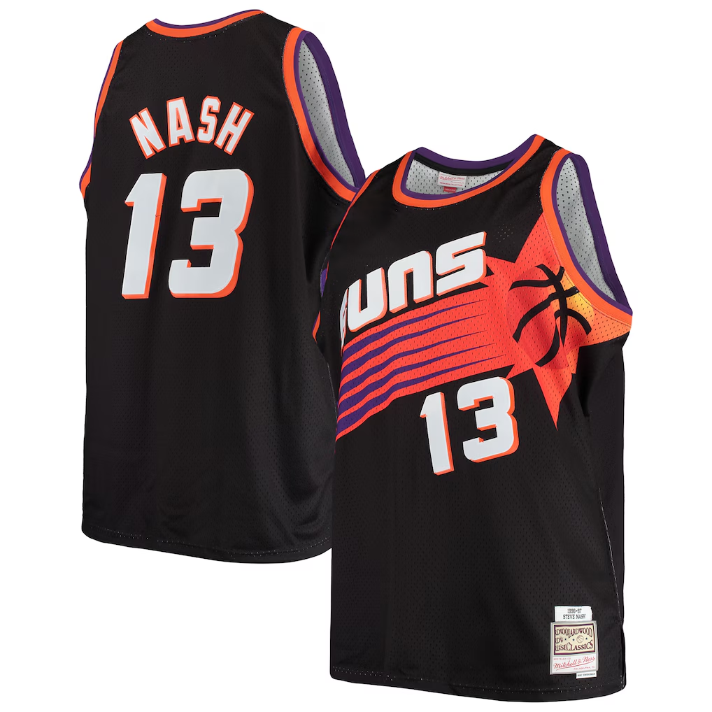 Choea P.Sunss #13 Steve Nash Mitchell & Ness Black 1996-1997 Big & Tall Hardwood Classics Swingman Jerseys