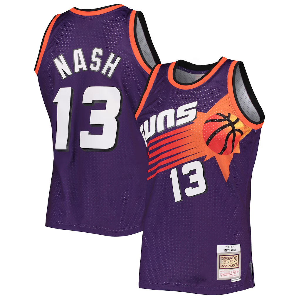 Choea P.Sunss #13 Steve Nash Mitchell & Ness Purple 1996-1997 Hardwood Classics Swingman Jerseys