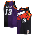 Choea P.Sunss #13 Steve Nash Mitchell & Ness PurpleBlack Big & Tall Hardwood Classics 1996-1997 Split Swingman Jerseys
