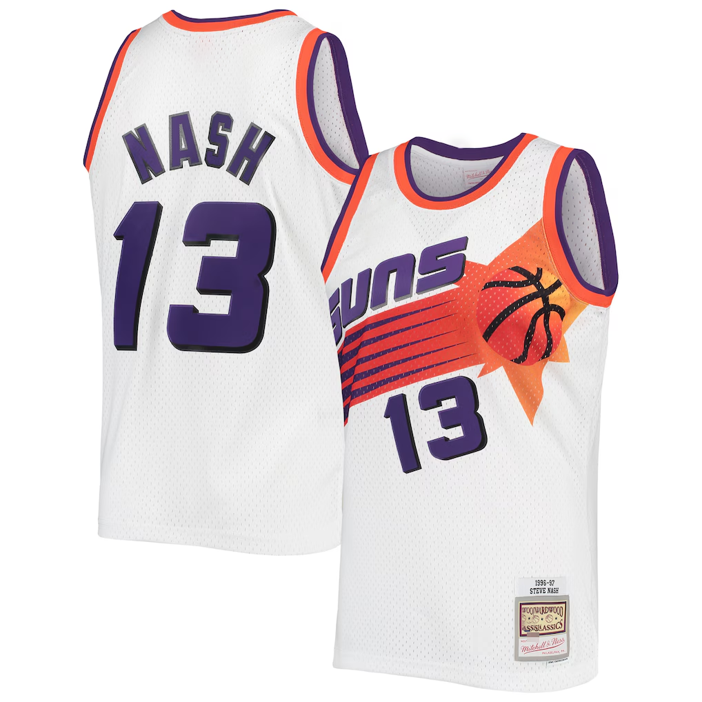 Choea P.Sunss #13 Steve Nash Mitchell & Ness White 1996-1997 Hardwood Classics Swingman Jerseys