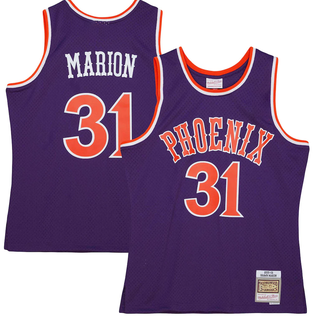 Choea P.Sunss #31 Shawn Marion Mitchell & Ness Purple 2005-2006 Hardwood Classics Swingman Jerseys
