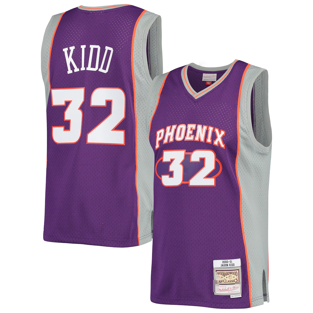 Choea P.Sunss #32 Jason Kidd Mitchell & Ness Purple Big & Tall Hardwood Classics 2000-2001 Swingman Jerseys