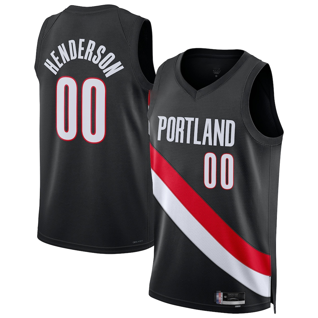 Choea PT.Blazers #00 Scoot Henderson Black Swingman Jerseys - Icon Edition