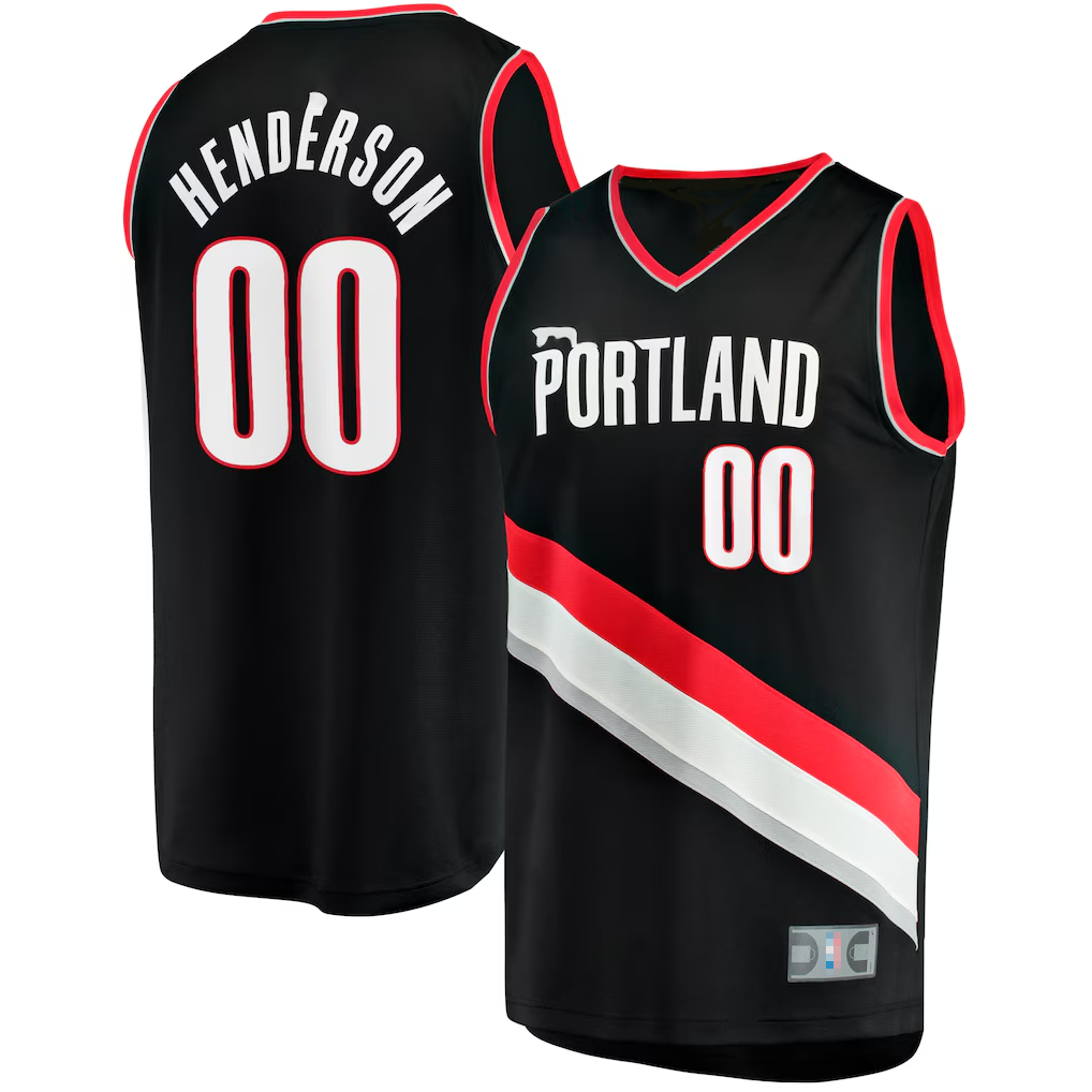 Choea PT.Blazers #00 Scoot Henderson Fanatics Black Fast Break Replica Jerseys - Icon Edition