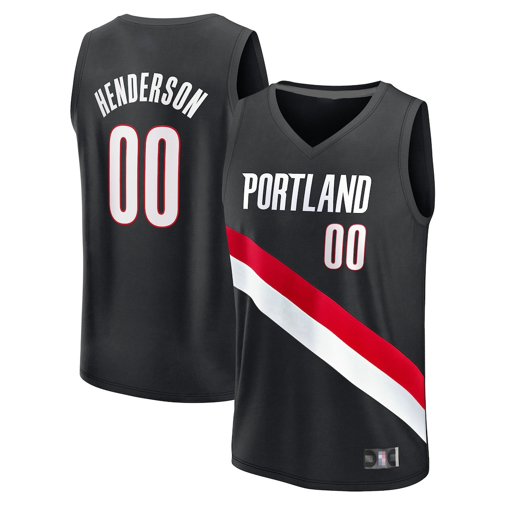 Choea PT.Blazers #00 Scoot Henderson Fanatics Black Fast Break Replica Jerseys - Icon Edition