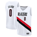 Choea PT.Blazers #0 Damian Lillard Fanatics White Fast Break Replica Player Jerseys - Association Edition