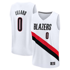 Choea PT.Blazers #0 Damian Lillard Fanatics White Fast Break Replica Player Jerseys - Association Edition