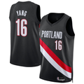 Choea PT.Blazers #16 Yang Hansen Black Swingman Jerseys - Icon Edition