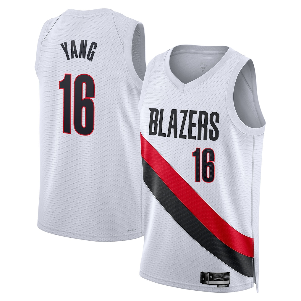 Choea PT.Blazers #16 Yang Hansen White Swingman Jerseys - Association Edition
