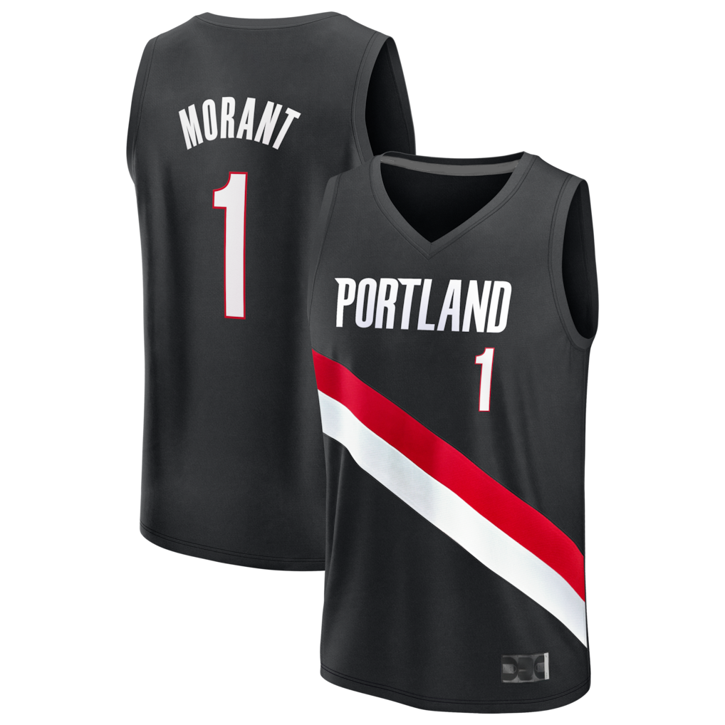 Choea PT.Blazers #1 Ja Morant Fanatics Black Fast Break Jerseys - Icon Edition