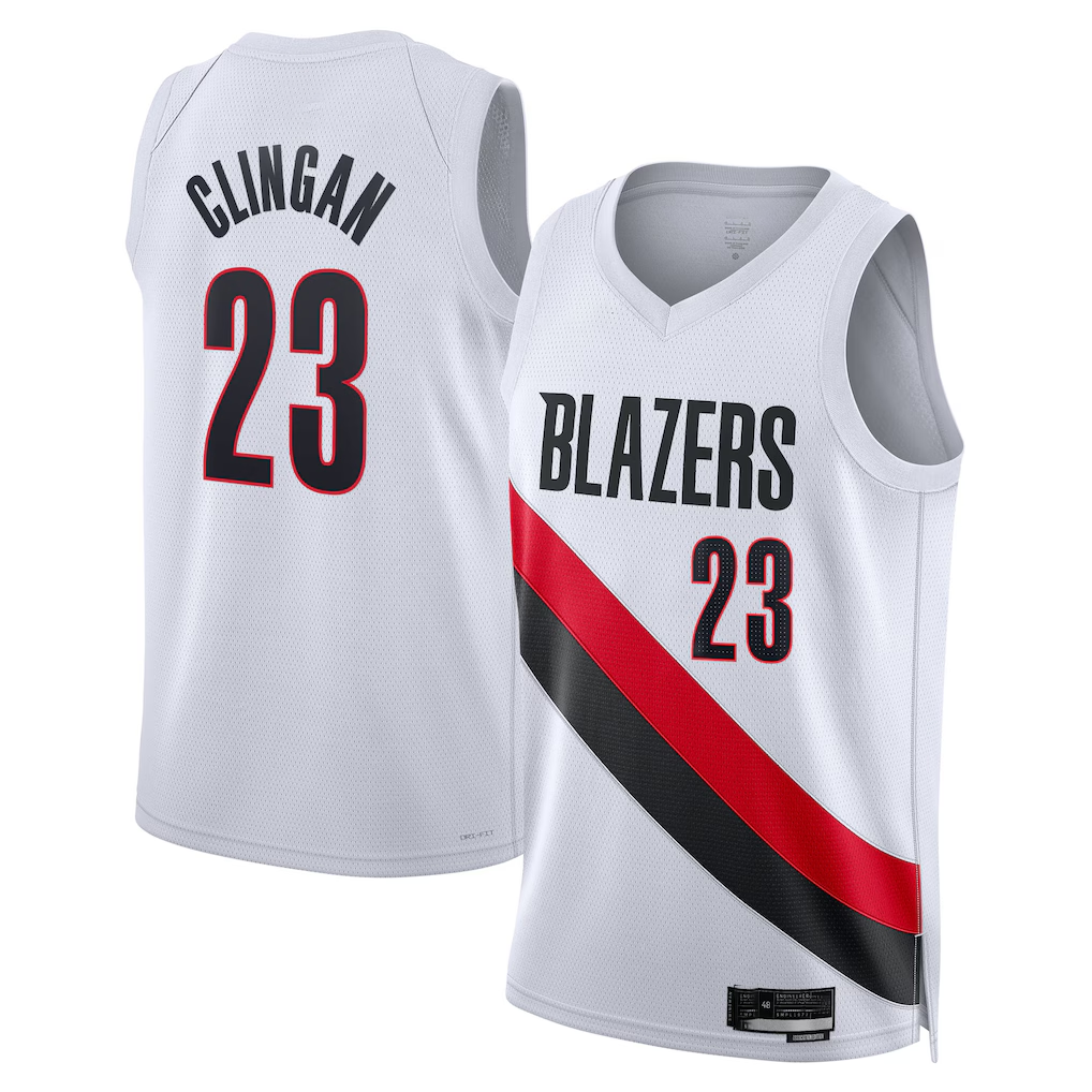 Choea PT.Blazers #23 Donovan Clingan White Swingman Jerseys - Association Edition