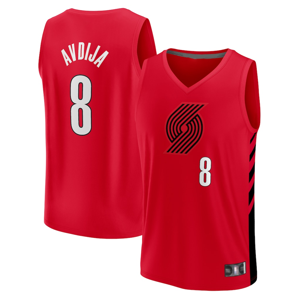 Choea PT.Blazers #8 Deni Avdija Fanatics Red Fast Break Player Jerseys - Statement Edition