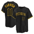 Choea S.Diego Padres #11 Yu Darvish Player Black Snake Skin City Home Game Stitched Jerseys
