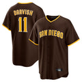 Choea S.Diego Padres #11 Yu Darvish Player Brown Alternate Replica Game Stitched Jerseys