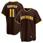 Choea S.Diego Padres #11 Yu Darvish Player Brown Alternate Replica Game Stitched Jerseys