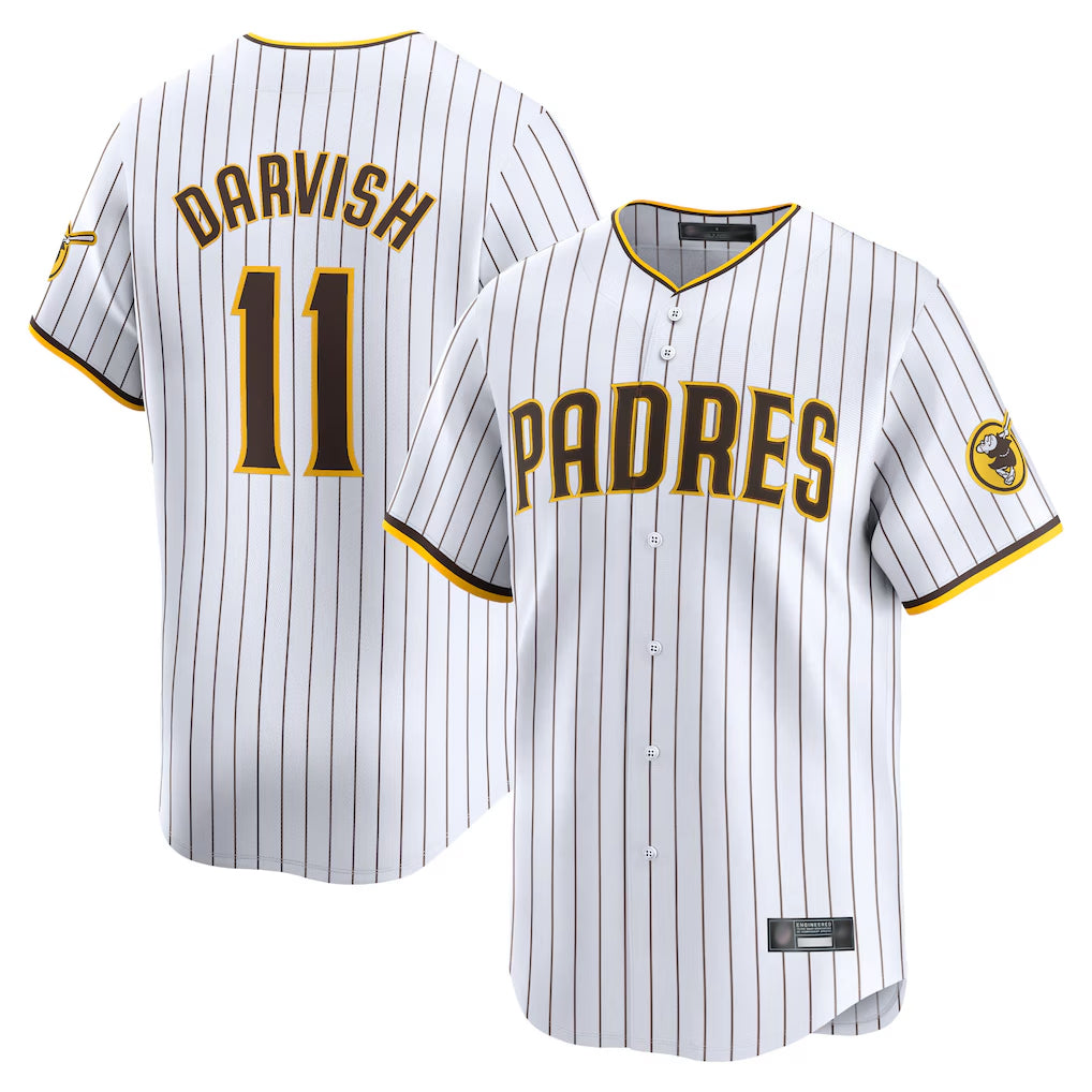 Choea S.Diego Padres #11 Yu Darvish Player White Home Limited Stitched Jerseys