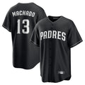 Choea S.Diego Padres #13 Manny Machado Player Black Home Game Stitched Jerseys