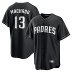 Choea S.Diego Padres #13 Manny Machado Player Black Home Game Stitched Jerseys