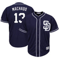 Choea S.Diego Padres #13 Manny Machado Player Navy Cool Base Game Stitched Jerseys