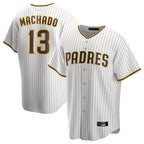 Choea S.Diego Padres #13 Manny Machado Player White Home Game Stitched Jerseys