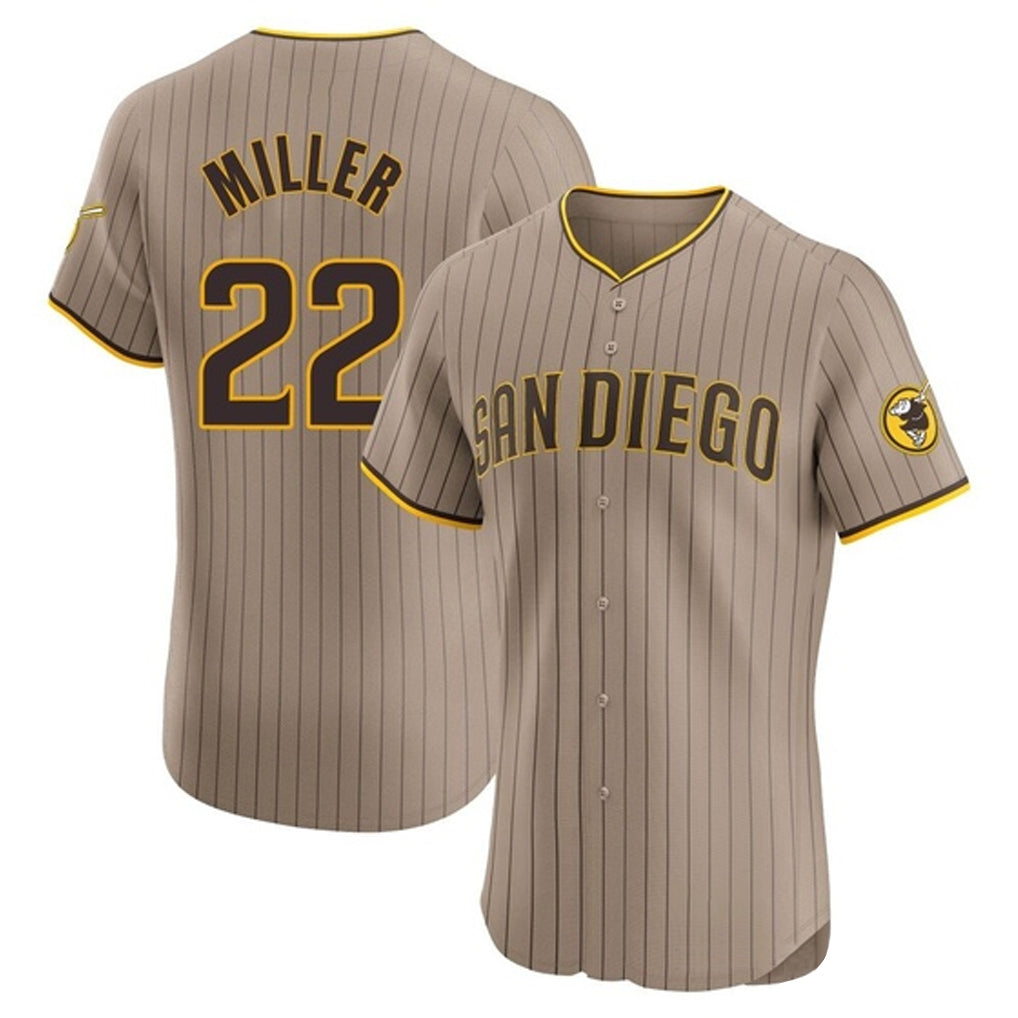 Choea S.Diego Padres #22 Mason Miller Player Khaki Home Limited Elite Stitched Jerseys