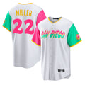 Choea S.Diego Padres #22 Mason Miller Player White City Connect Home Game Stitched Jerseys
