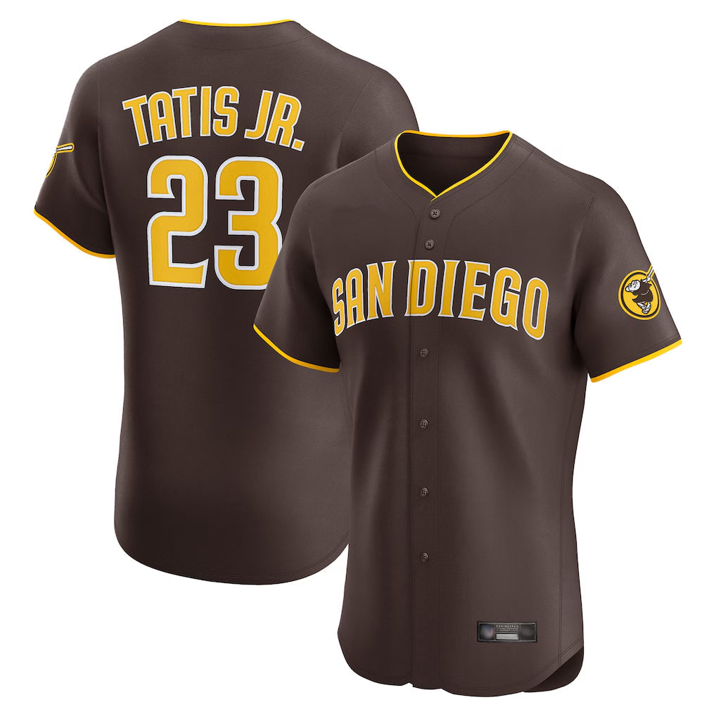 Choea S.Diego Padres #23 Fernando Tatis Jr Player Brown Home Limited Elite Stitched Jerseys
