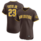 Choea S.Diego Padres #23 Fernando Tatis Jr Player Brown Home Limited Elite Stitched Jerseys